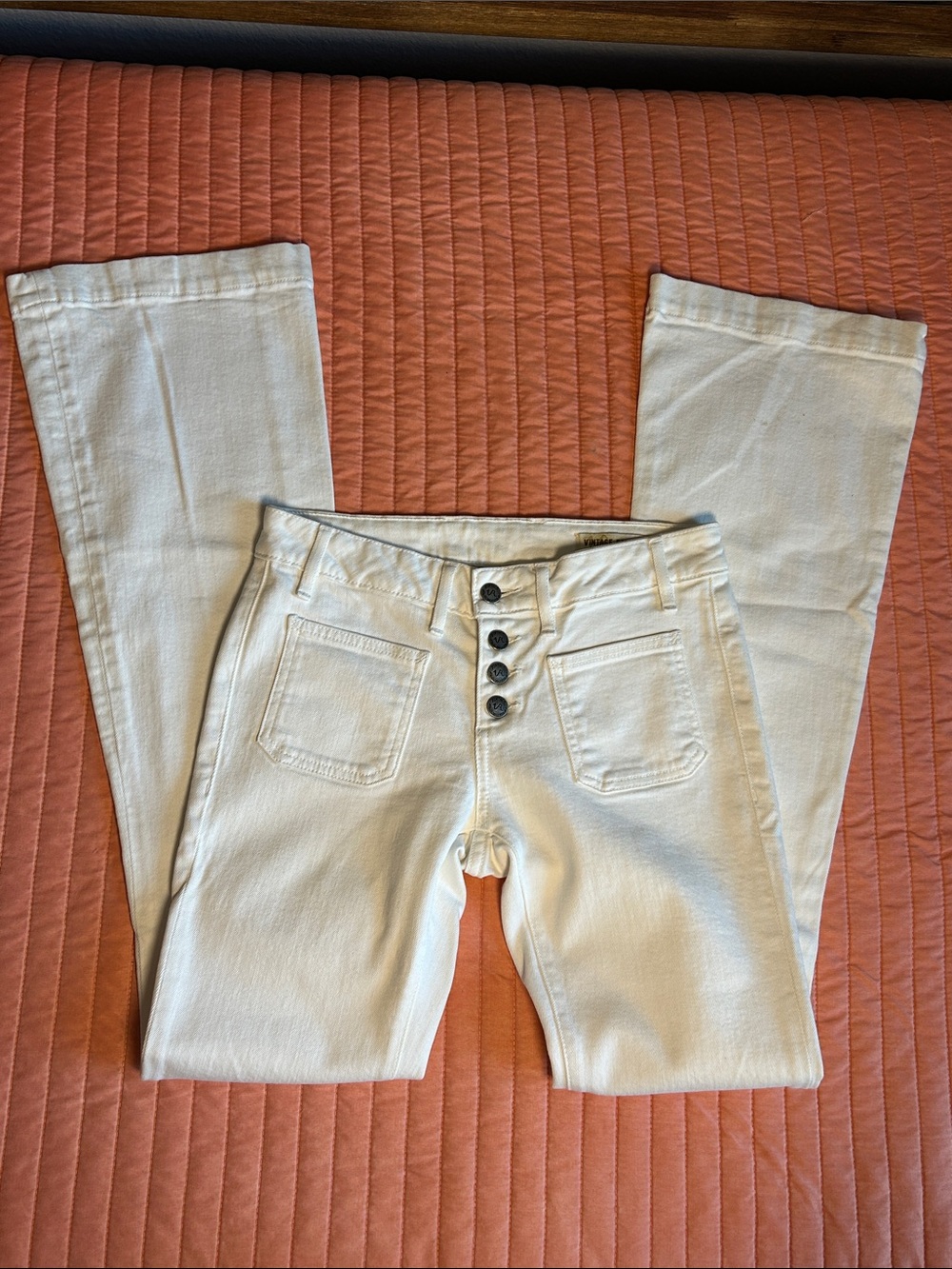 Y2K Vintage Revolution Sample Jeans Ropa Siete Leguas white hipster boot sz 26 - Picture 11 of 16